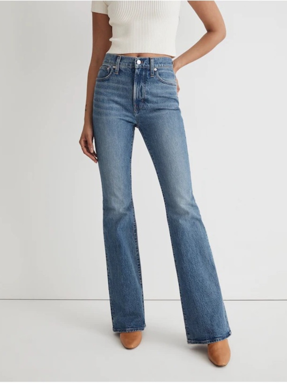 NWT Madewell Perfect Vintage Flare Jeans in Medium Blue
